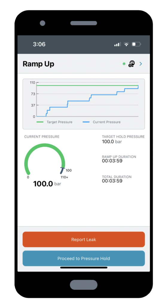 Digital Pressure Testing Mobile Screenshot